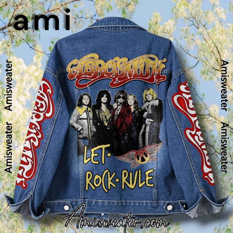 Aerosmith Let Rock Rule Denim Jacket-a