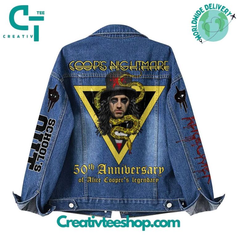 Alice Cooper Coops Nightmare 50th Anniversary Denim Jacket