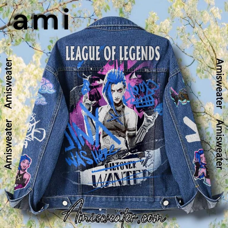 Arcane League Of Legends Denim Jacket-b