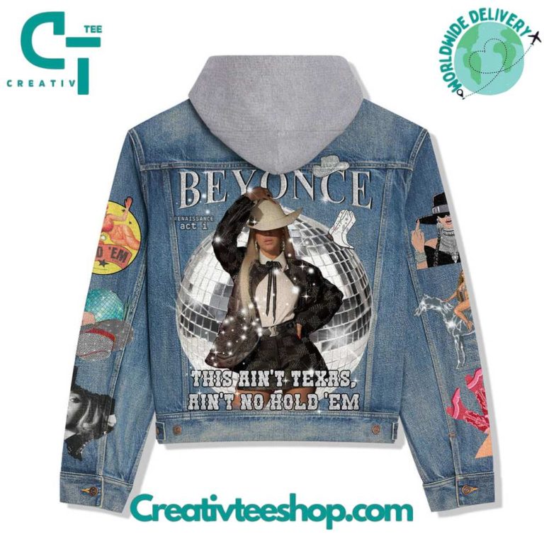 Beyonce Texas Holdem Hooded Denim Jacket
