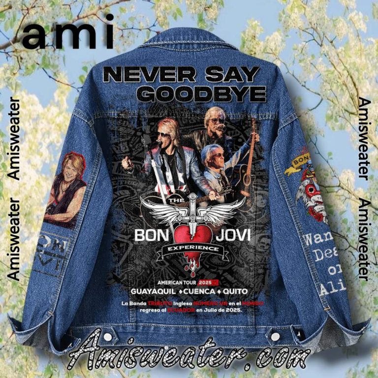 Bon Jovi Never Say Goodbye Denim Jacket-b