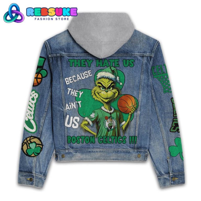 Boston Celtic NBA They Hate Us Hoodie Denim Jacket