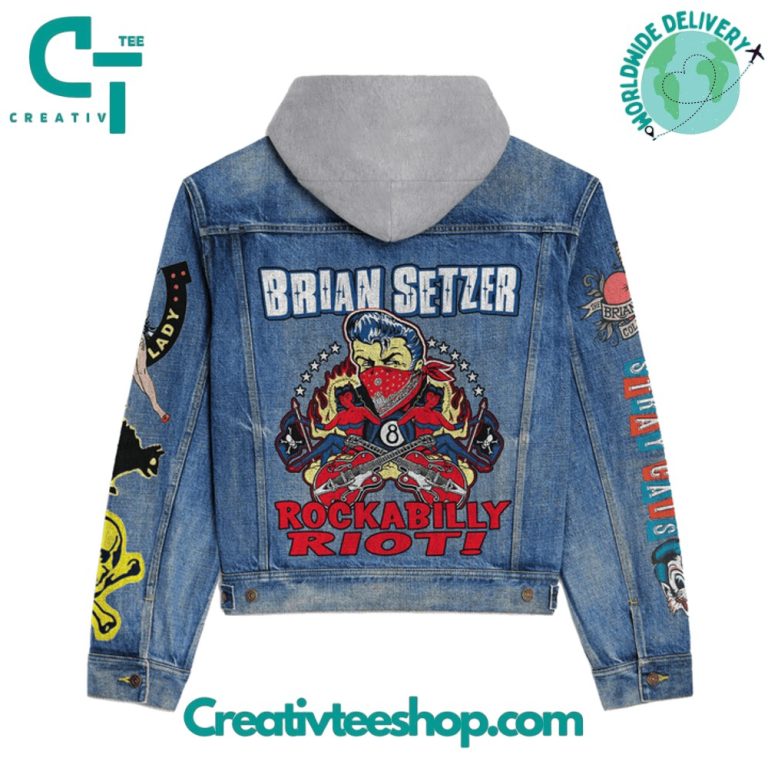 Brian Setzer Rockabilly Riot Hooded Denim Jacket