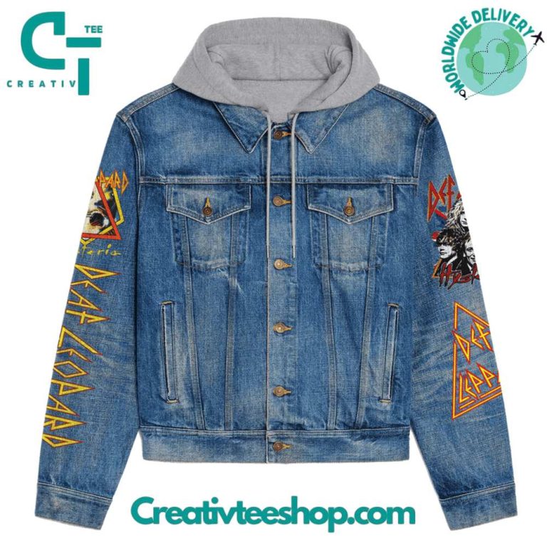 Def Leppard Summer Stadium Tour 2024 Hooded Denim Jacket