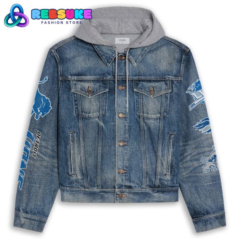 Detroit Lions NFL Hoodie Denim Jacket