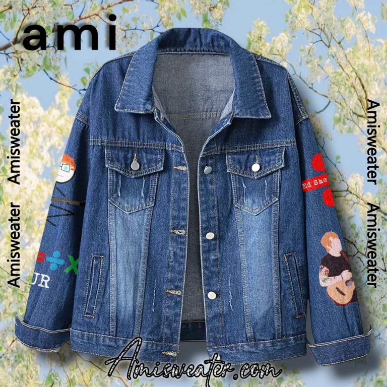 Ed Sheeran The Mathematics Tour Denim Jacket-a