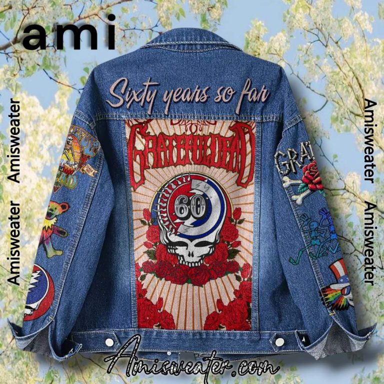 Grateful Dead Sixty Years So Far Denim Jacket-a