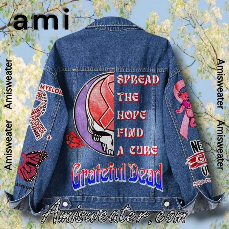 Grateful Dead Spread The Hope Find A Cure Denim Jacket-b