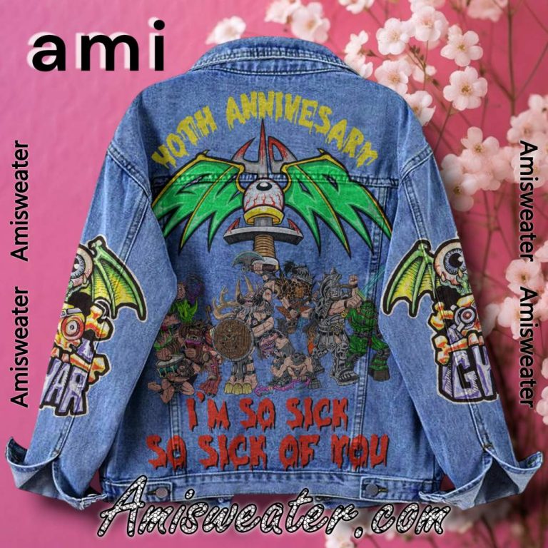 Gwar 40th Anniversary I'm So Sick So Sick Of You Denim Jacket-a
