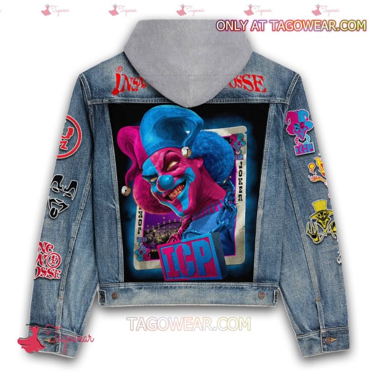 Insane Clown Posse Joker Icp Hooded Denim Jacket-b