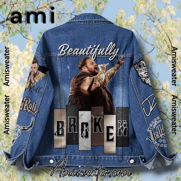 Jelly Roll Beautifully Broken Denim Jacket-b