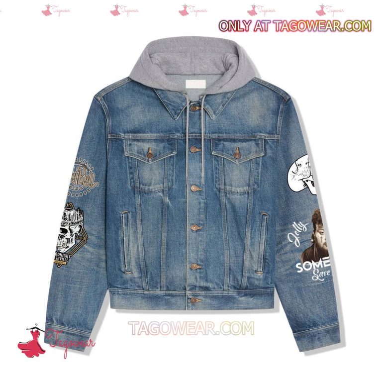 Jelly Roll I Only Talk To God When I Need A Favor Jean Hoodie Jacket-a