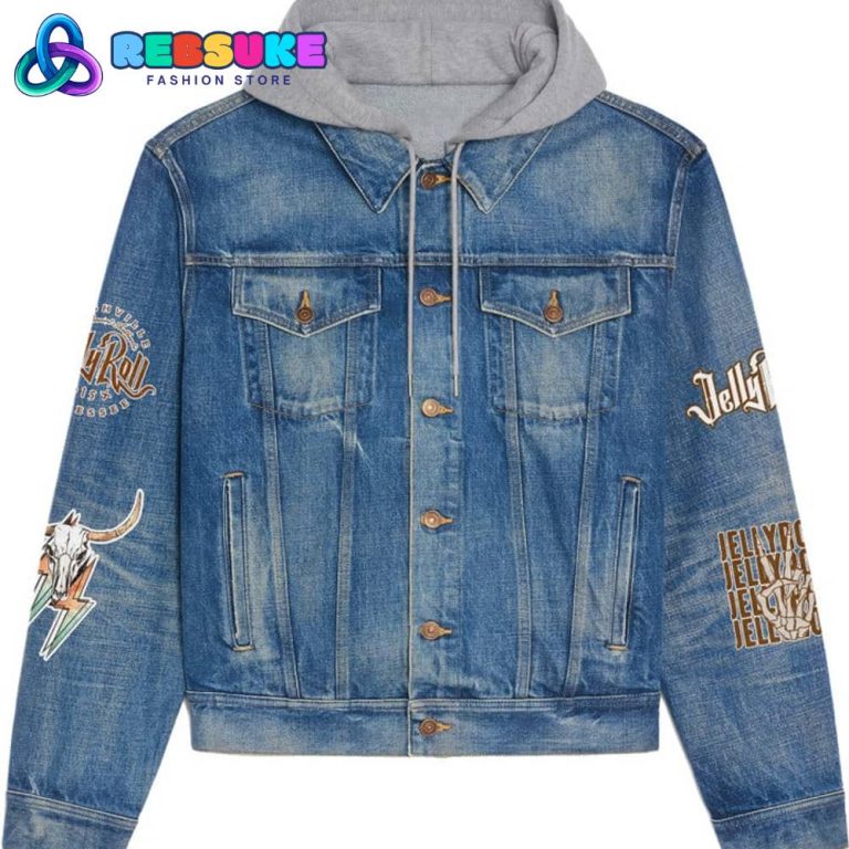 Jelly Roll Somebody Save Me Hoodie Denim Jacket