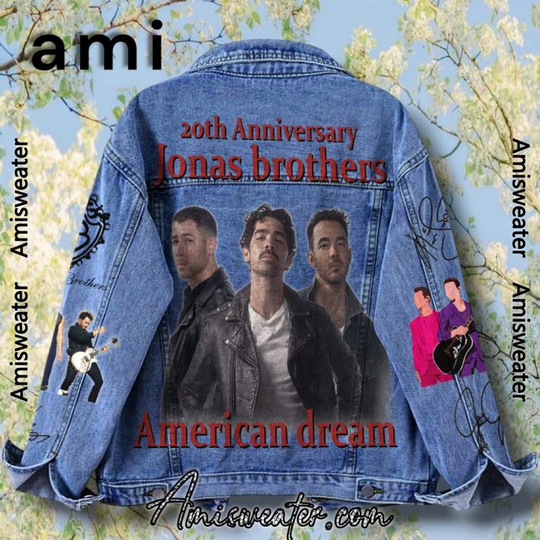 Jonas Brothers 20th Anniversary American Dream Denim Jacket-b