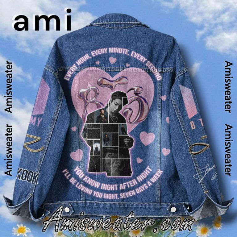 Jung Kook Every Hour Every Minute Every Second Denim Jacket-b
