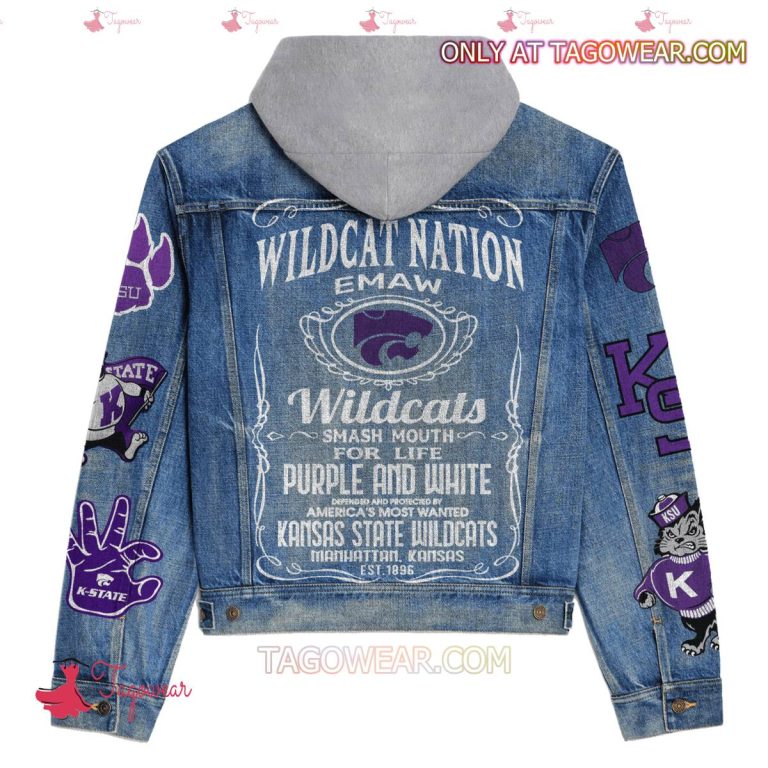 Kansas State Wildcats Emaw Jean Hoodie Jacket-a