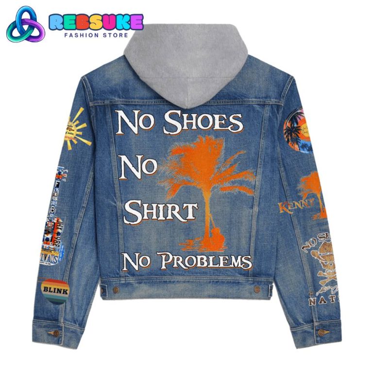 Kenny Chesney No Shoes No Shirt No Problems Hoodie Denim Jacket
