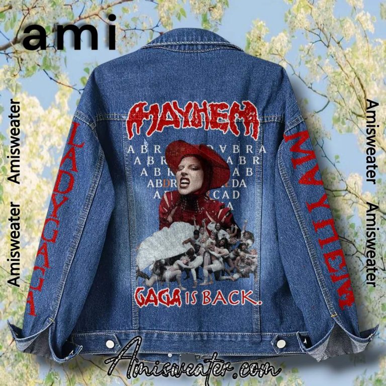Lady Gaga Mayhem Abracadabra Gaga Is Back Denim Jacket-a