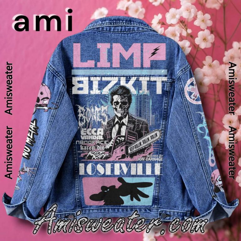 Limp Bizkit Loserville 2025 Tour Denim Jacket-a