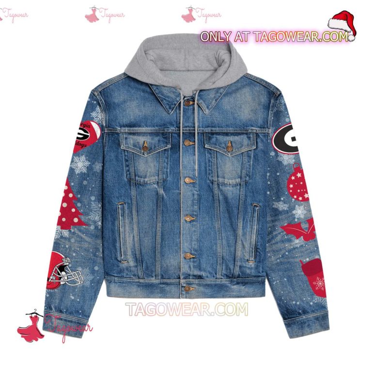 Love Georgia Bulldogs Go Dawgs Christmas Jean Hoodie Jacket-a