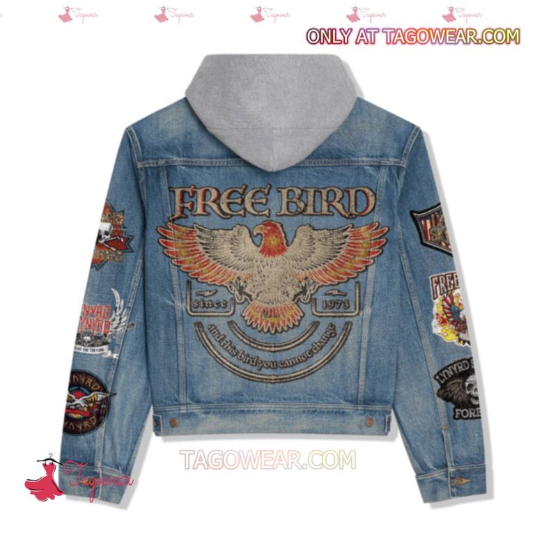 Lynyrd Skynyrd Free Bird Jean Hoodie Jacket-b