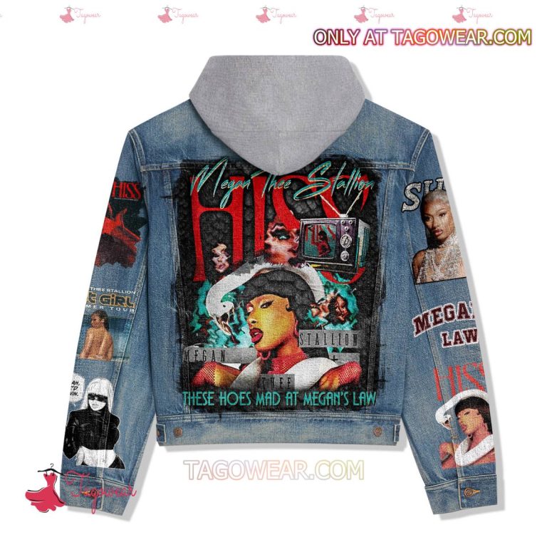Megan Thee Stallion Hiss These Hoes Mad At Megan's Law Jean Hoodie Jacket-b