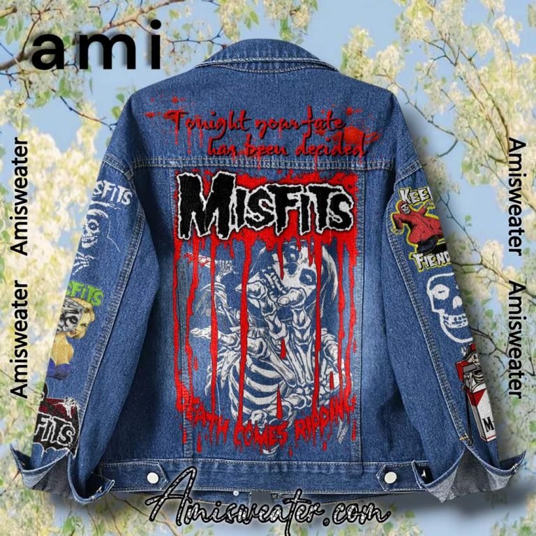 Misfits Death Comes Ripping Denim Jacket-a