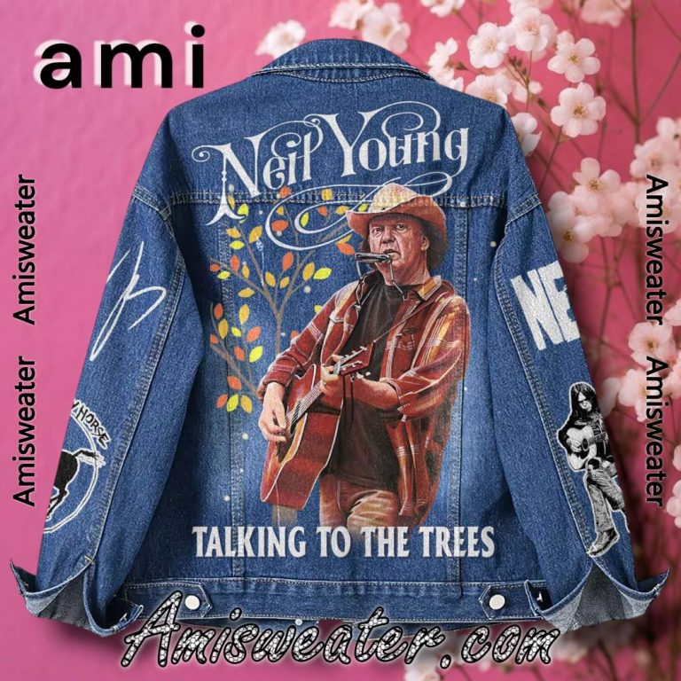 Neil Young Talking To The Trees Denim Jacket-b