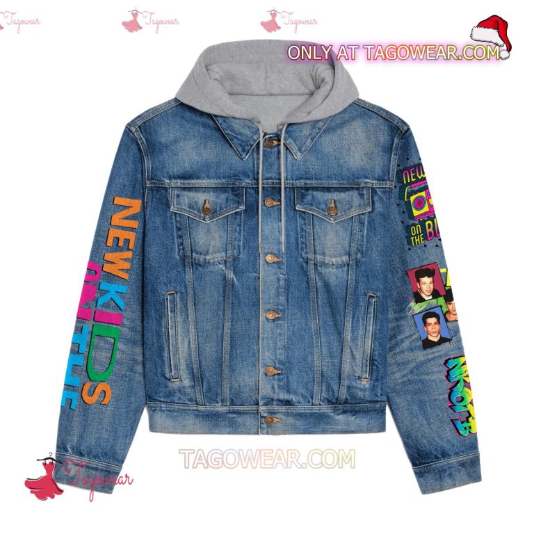 New Kids On The Block An Awesome Blockhead Personalized Jean Hoodie Jacket-a