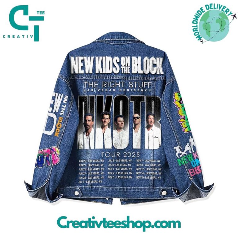 New Kids on The Block The Right Stuff Tour 2025 Denim Jacket