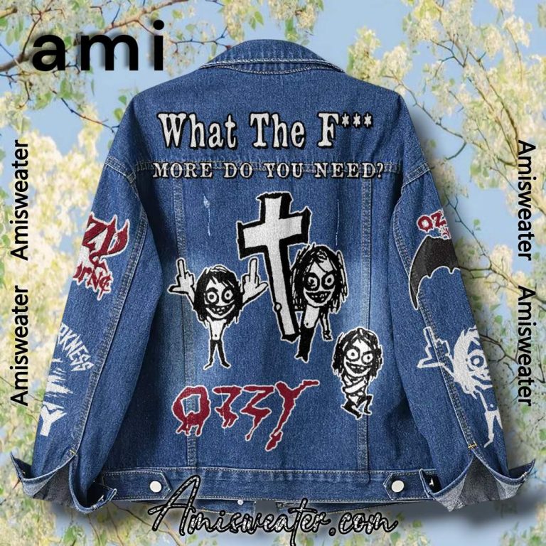 Ozzy Osbourne What The F More Do You Need Denim Jacket-b