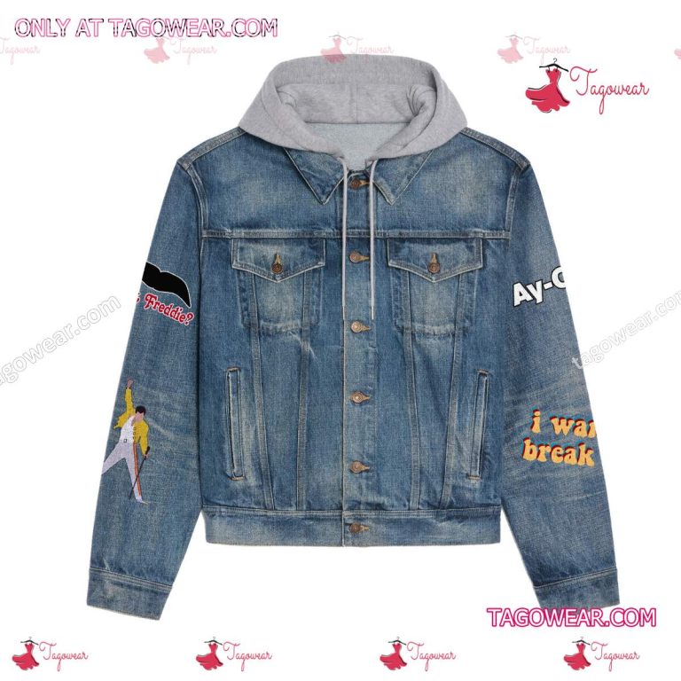Queen Band The Show Must Go On Jean Jacket Hoodie-b