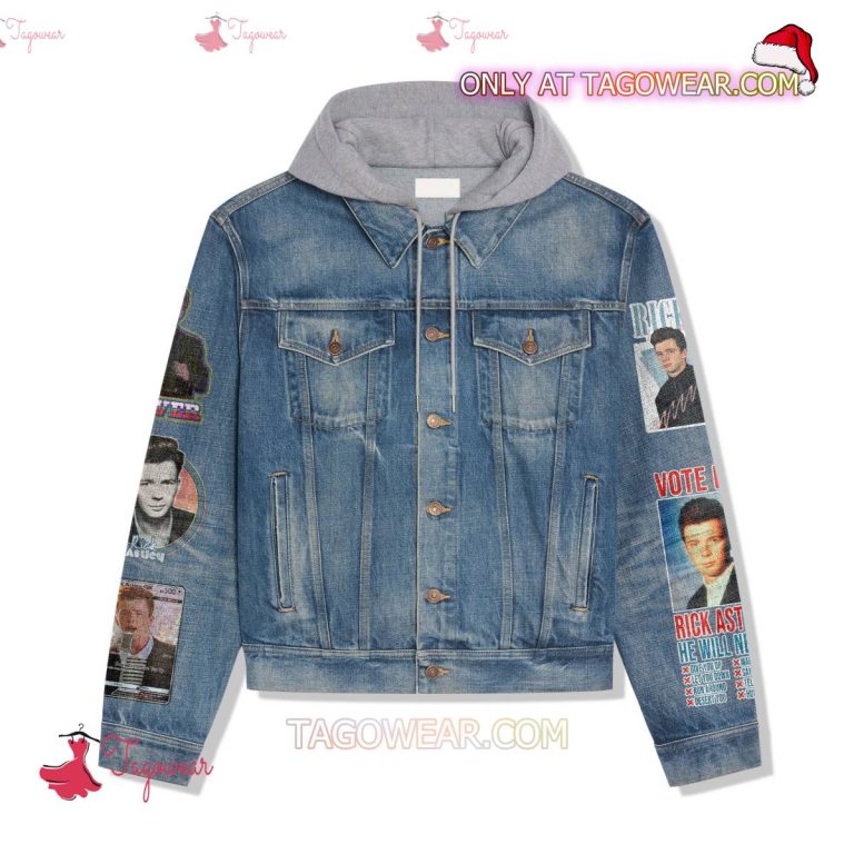 Rick Astley Special Jean Hoodie Jacket-a