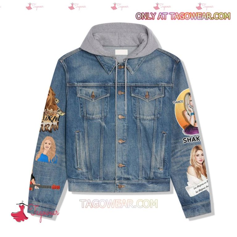 Shakira Las Mujeres Facturan Jean Hoodie Jacket-a