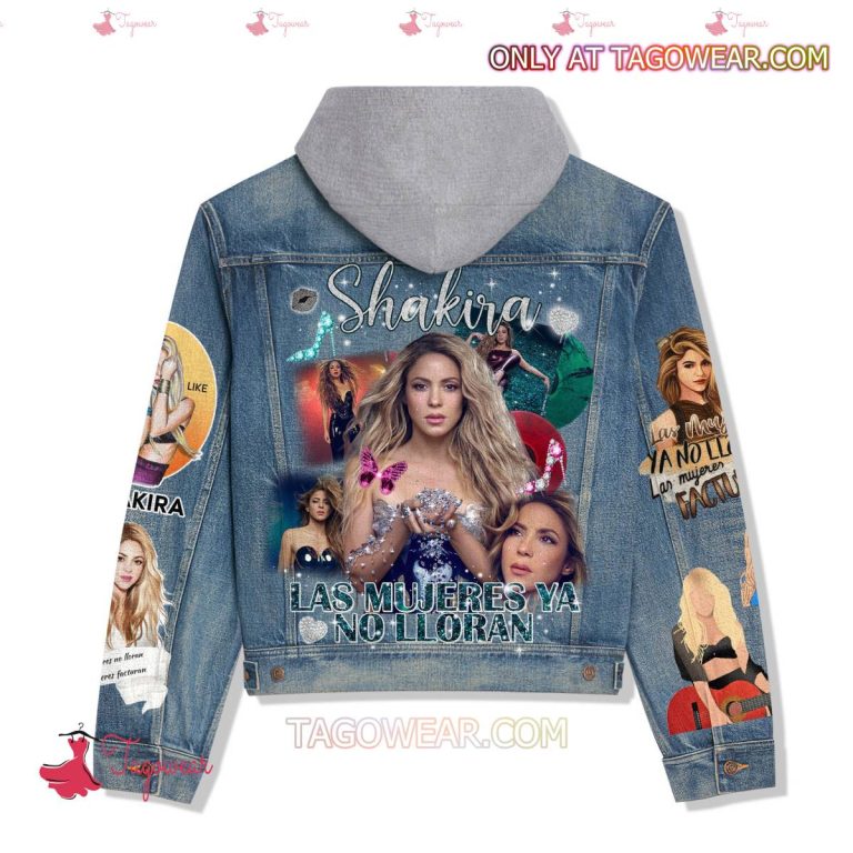 Shakira Las Mujeres Facturan Jean Hoodie Jacket-b
