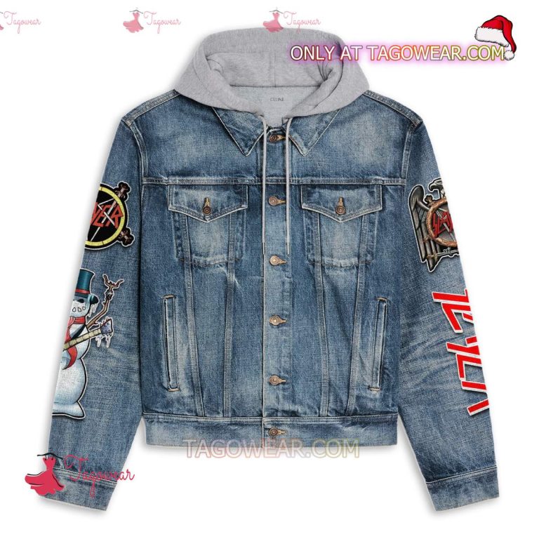 Slayer South Of Lapland Christmas Jean Hoodie Jacket-a