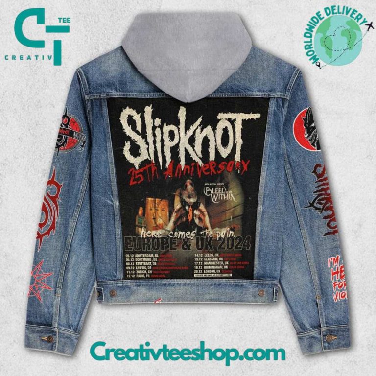 Slipknot 25th Anniversary Hooded Denim Jacket