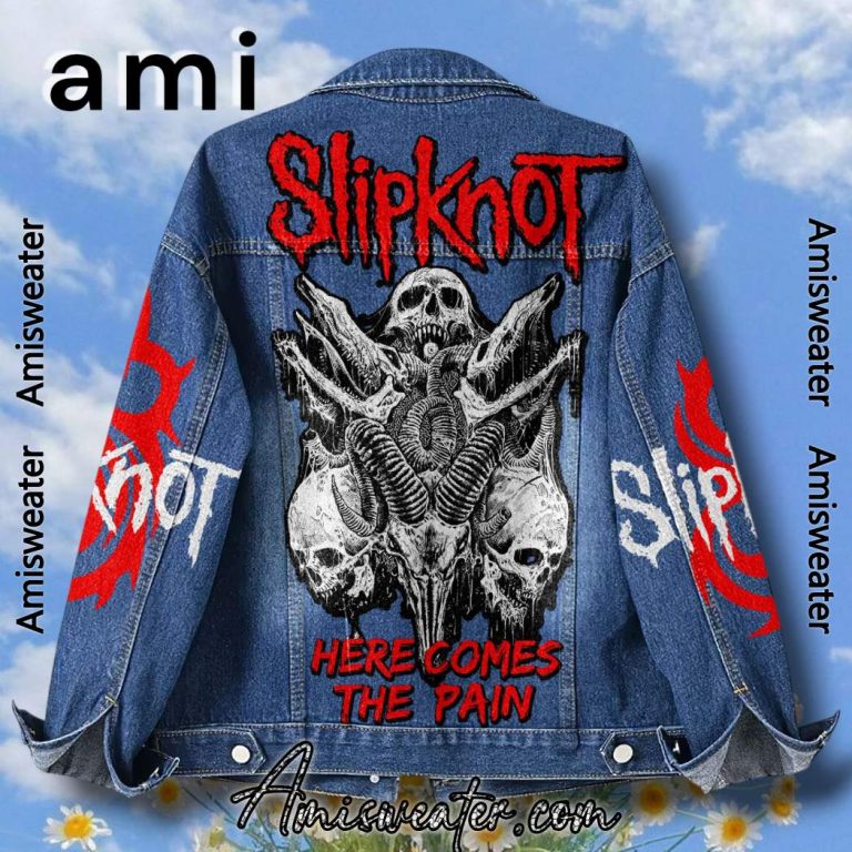 Slipknot Here Comes The Pain Denim Jacket-a