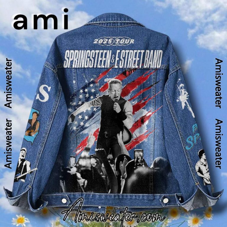 Springsteen And E Street Band 2025 Tour Denim Jacket-a