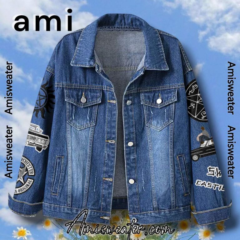 Supernatural Saving People Hunting Things The Family Business Denim Jacket-b