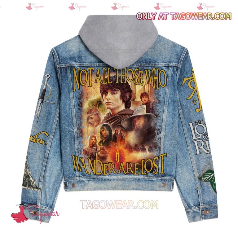 The Lord Of The Rings Not All Those Who Wander Are Lost Jean Hoodie Jacket-b