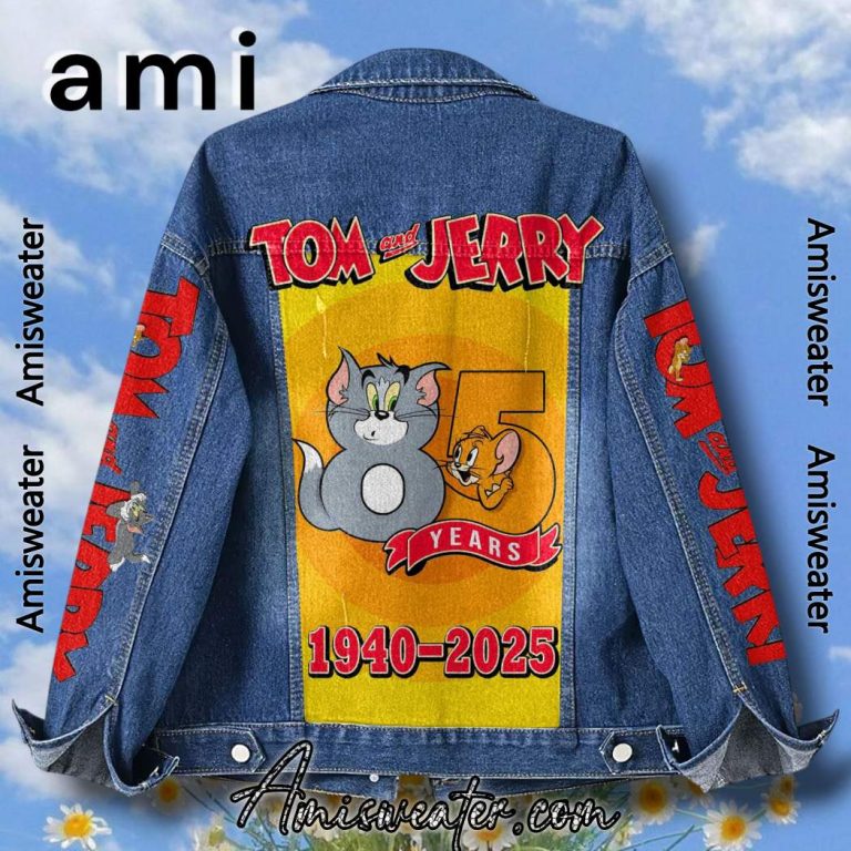 Tom And Jerry 85 Years 1940-2025 Denim Jacket-a