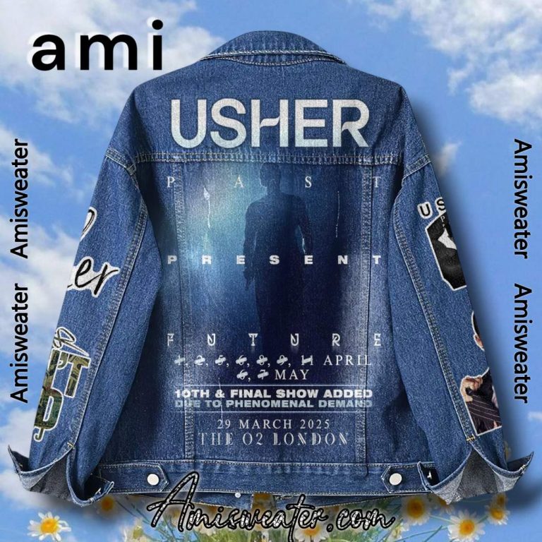 Usher Past Present Future 2025 Denim Jacket-b