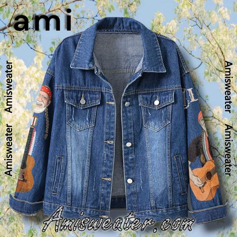 Willie Nelson Oh What A Beautiful World Denim Jacket-a