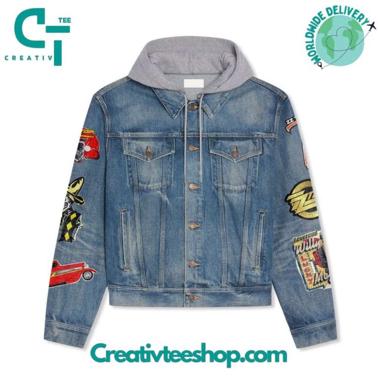 ZZ Top Gimme All Your Lovin Hooded Denim Jacket